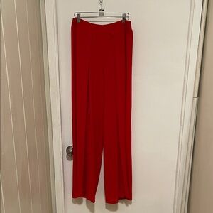 Showpo Red High-Rise Wide Leg Pants